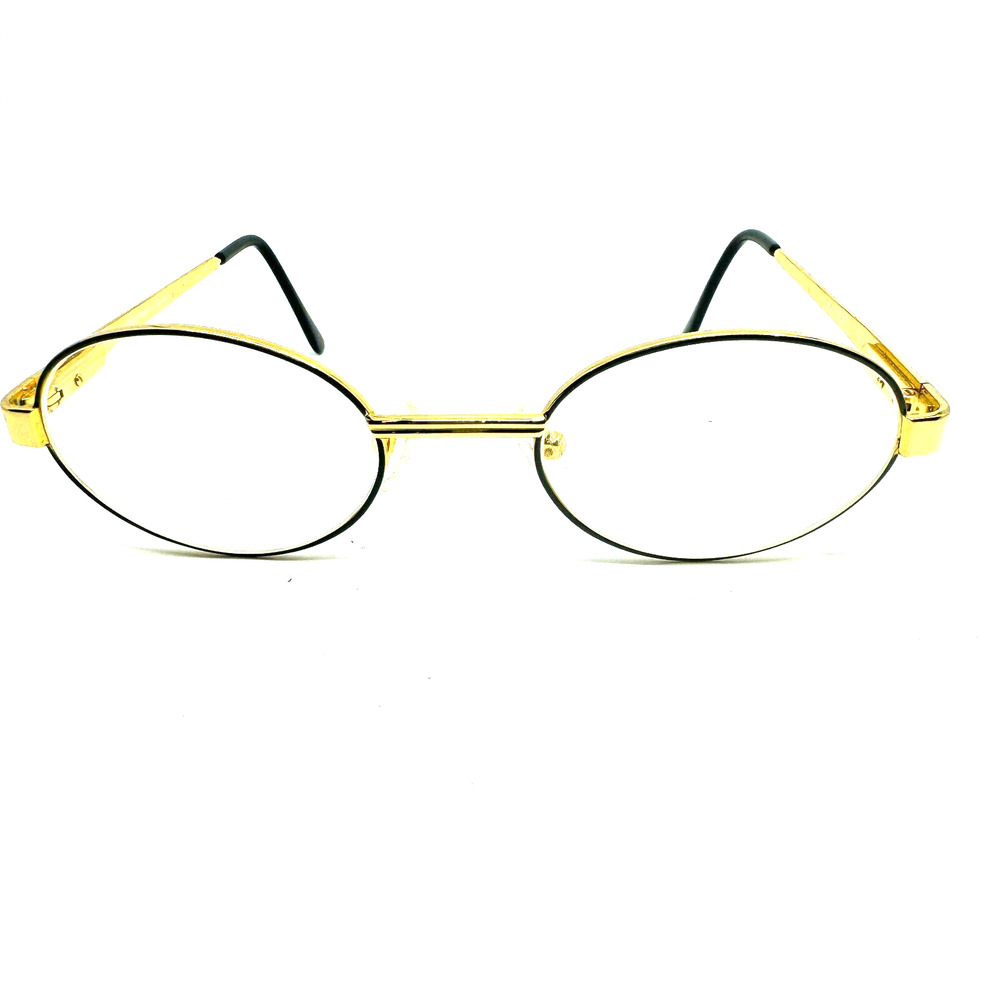 Safilo Eyeglasses Frames S6009 Round Gold Black 49-20 H10154